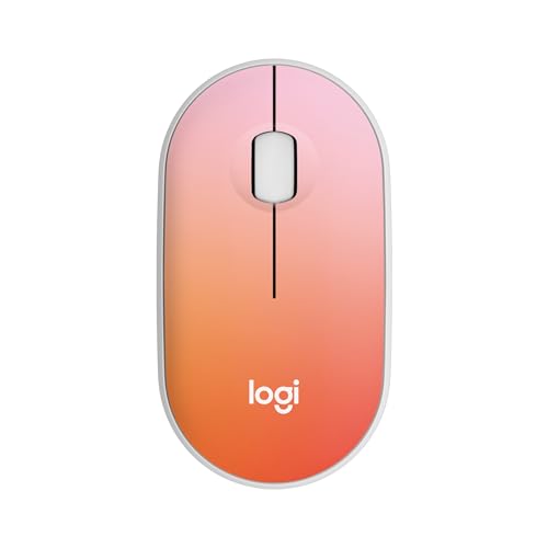 Logitech M340 Compact Ambidextrous Silent Wireless Mouse - Tropical Sunrise | Silent clicks, with 2.4 GHz USB-A Nano Receiver, 3 non-customizable buttons, 18-months battery, Windows Mac Chrome compatible - color: Tropical Sunrise