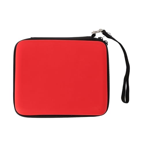 LUCKDANO Carrying Case for 2DS - Protective Hard Shell with 8 Game Card Holders - Compatible with 2DS Console Accessories Shockproof & Travel Case Portable Pouch with Wrist (#13) - color: Red
