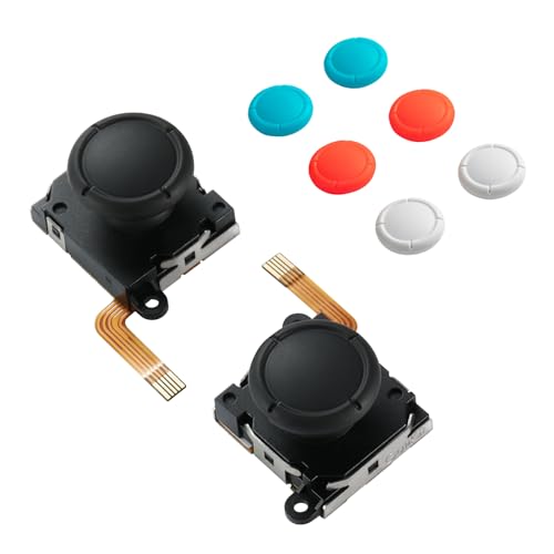 GuliKit Switch Joysticks Replacement,Anti-Drift TMR Magnetic Joystick | For Switch LCD/OLED Joy Con & Switch Lite, Analog Thumbstick Upgrade Kit With Multiple Color Stick Caps