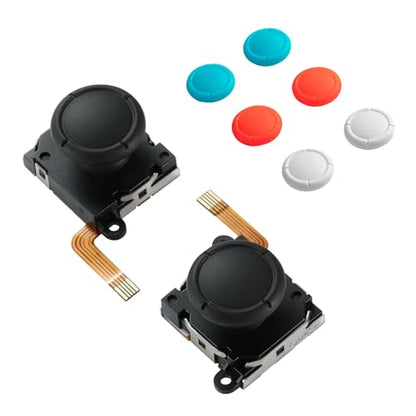 GuliKit Switch Joysticks Replacement,Anti-Drift TMR Magnetic Joystick | For Switch LCD/OLED Joy Con & Switch Lite, Analog Thumbstick Upgrade Kit With Multiple Color Stick Caps