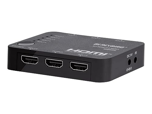 Monoprice 4K 5x1 HDMI 2.0 Switch - 4K@60Hz, Dolby Vision, HDR, HDR10, Hybrid Log-Gamma, 18Gbps, HDCP 2.2, HDMI 2.0, USB Powered, with IR Remote Control - Blackbird Series