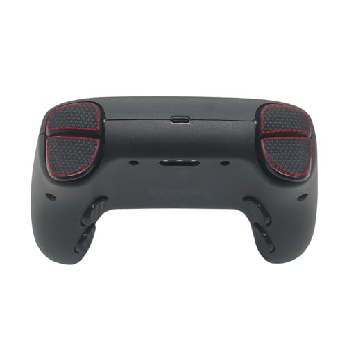 Flexible Silicone Grip Set for Steam Controller 2 2026 Joystick Caps Touchpad Protective Film Sticker and Rear Button Stickers Anti-sweat Reducing Finger Fatigue Improving Comfort Wear--proof Upgrade Kit (Black and White) - color: Black and White