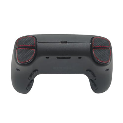 Flexible Silicone Grip Set for Steam Controller 2 2026 Joystick Caps Touchpad Protective Film Sticker and Rear Button Stickers Anti-sweat Reducing Finger Fatigue Improving Comfort Wear--proof Upgrade Kit (Red and Blue) - color: Red and Blue