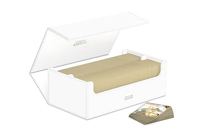 Ultimate Guard Arkhive 800+, Deck Case for 800 Double-Sleeved TCG Cards, White, Compatible with Boulders, Magnetic Closure & Microfiber Inner Lining - color: White, size: 800+