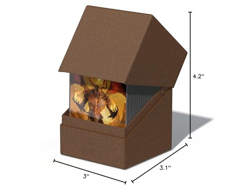 Ultimate Guard RTE Boulder 100+, Deck Case for 100 Double-Sleeved TCG Cards, Brown, 97% Renewable, Made in Germany, Secure & Durable Storage - color: Brown