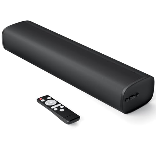 MZEIBO Sound Bar,50W for Smart TV Bluetooth 5.3 Speaker 17 Inch TV Speaker with ARC/Optical/AUX Connections - color: Black