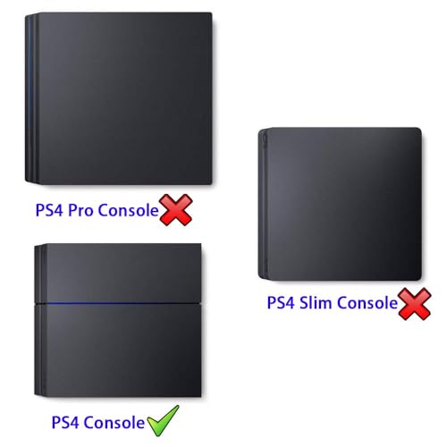 eXtremeRate Black Horizontal Dust Cover for PS4 Console, Soft Neat Lining Dust Guard, Anti Scratch Waterproof Cover Protector Sleeve