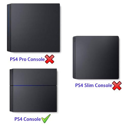 eXtremeRate Black Horizontal Dust Cover for PS4 Console, Soft Neat Lining Dust Guard, Anti Scratch Waterproof Cover Protector Sleeve