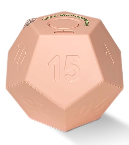 Cube Pomodoro Timer - Flip to Start Countdown, Rechargeable Mini Productivity Timer for Study, Office, 11 Preset Times, Silent/Vibration, Time Management Tool for Kids & ADHD (Pink) - color: Rose Pink