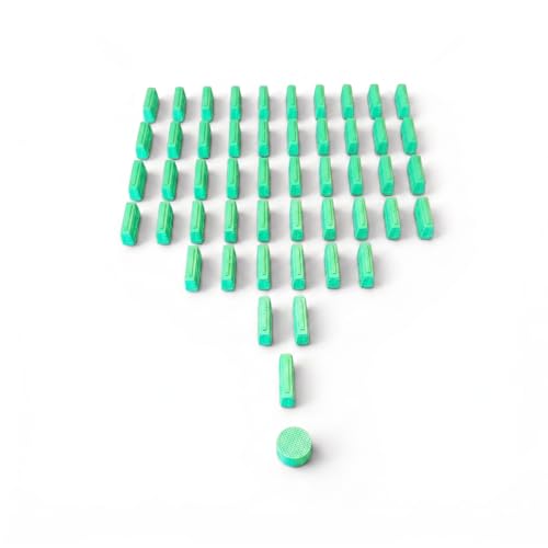 Replacement Train Pieces Compatible with Ticket to Ride (Green) | Includes 45 standard train tokens, one marker and additional spare trains. - color: Green