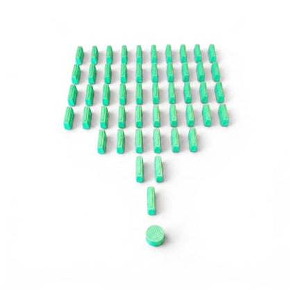 Replacement Train Pieces Compatible with Ticket to Ride (Green) | Includes 45 standard train tokens, one marker and additional spare trains. - color: Green