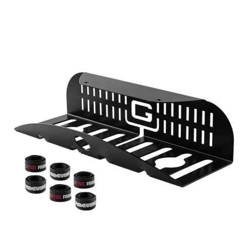 Gator Frameworks Metal Cable Management System - Mounts Under Desk for a Clutter Free Space with 1" Sapced Slots and (6) Cable Ties, (GFW-CBLMGM-MTL) - style: Metal System