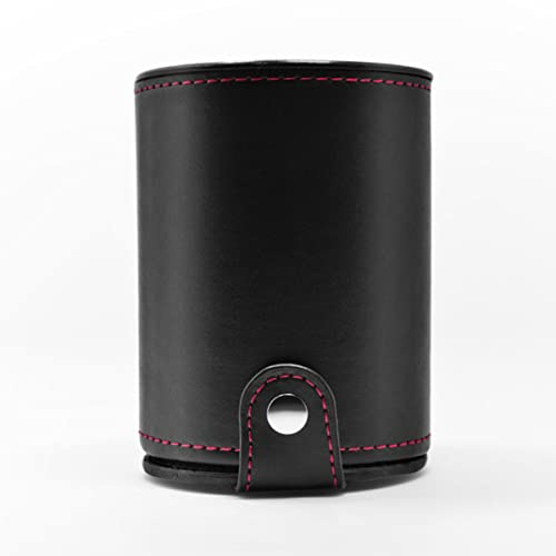 SUPVOX Double Layer PU Leather Dice Cup Silent Dice Shaking Box for Board Games KTV and Bar Entertainment Includes Storage