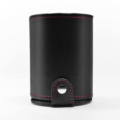 SUPVOX Double Layer PU Leather Dice Cup Silent Dice Shaking Box for Board Games KTV and Bar Entertainment Includes Storage
