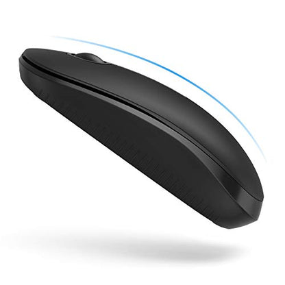 VssoPlor Wireless Mouse, 2.4G Slim Computer Laptop Mouse, Black | Portable Mouse, Plug & Play USB Nano Receiver, Quiet Silent Optical Mice for Notebook, PC, Laptop, Computer, Windows, Mac - color: Black