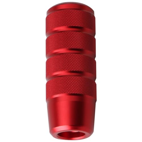 Osilly 3.74 Inch Aluminum Shift Knob with 3 Threaded Adapters, Red | aluminum alloy construction, ergonomic extended grip, supplied adapters, for manual and select automatic cars, interior parts - color: Red