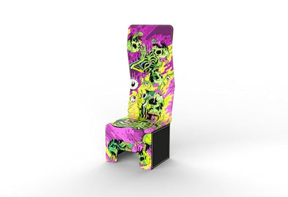 (Melting Skulls) 100% Hand-Drawn TCG/MTG 100+ Card Vault Deck Box - style: Melting Skulls