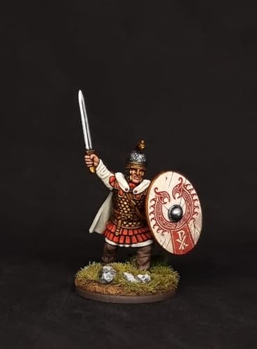 Wargames Delivered - Victrix Late Roman Unarmoured Infantry 28mm Miniature Wargaming with Bonus Miniature STL Download - 36 Plastic Figures with 38 Head Options – Build Arthurians, Byzantines & Goths