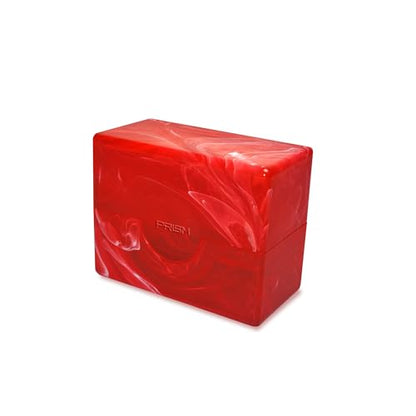 BCW Prism Deck Case - Carnelian Red | Holds 50 Double-Sleeved or 60 Single-Sleeved Cards | Secure Snap Closure | Compatible Collectible Card Bins | TCG Storage Box - color: Carnelian Red