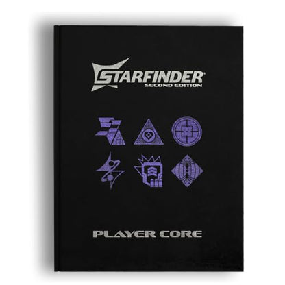 Starfinder Player Core Special Edition - Complete Rulebook, 10 Ancestries, 6 Classes - Tabletop RPG - Limited Deluxe Faux Leather Hardcover with Metallic Deboss and Bound-in Ribbon Bookmark