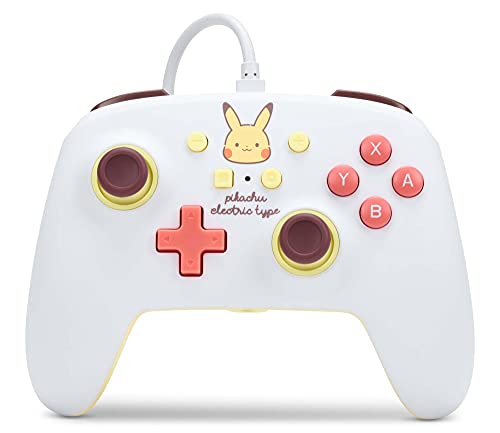 PowerA Enhanced Wired Controller for Nintendo Switch - Pikachu Electric Type, Nintendo Switch - OLED Model, Gamepad, Game controller, Wired controller, Officially licensed