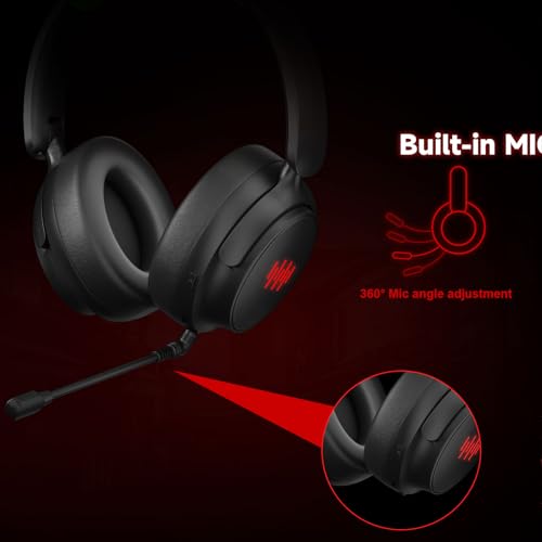 LENISUOLE Wireless Gaming Headset for Xbox, PS5, Mac and PC, Foldable Bluetooth Headset - color: Classic Black