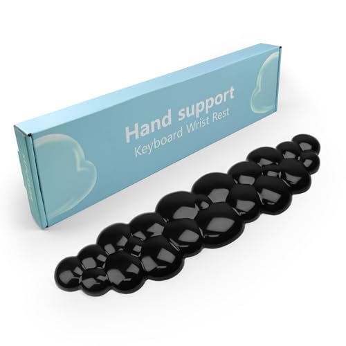 Gel Cloud Keyboard Wrist Rest, Cute Wrist Support and Arm Support Keyboard Rest for Keyboard Typing Pain Relief，Suitable for Office/Computer/Laptop/Gaming（Keyboard Wrist Rest Black ） - color: Transparent Black