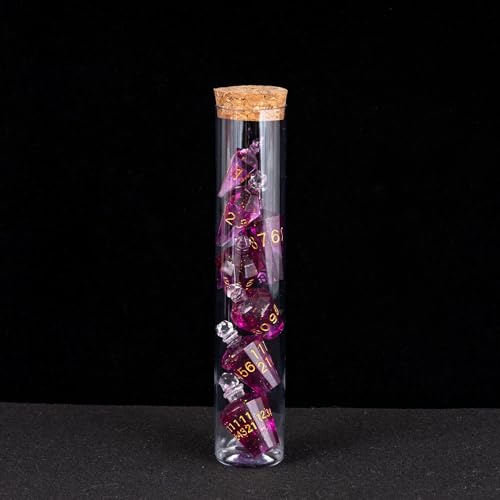 7PCS Potion DND Dice Set,Transparent Sharp Edge Die Set D&D RPG Polyhedral Dice,for Dungeons and Dragons TTRPG Games Roleplaying Games.(Deep Purple) - color: Deep Purple