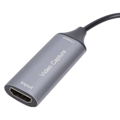 VBESTLIFE Video Capture Card, 1080P 60Hz Output 4K 30Hz Input HDMI to USB C 2.0 with Plug & Play UVC, for Streaming Gaming Camera