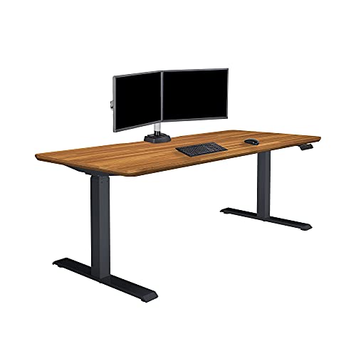 Vari Classic Electric Standing Desk - VariDesk Height Adjustable Sit/Stand Desk - Dual Motor with Memory Presets, Stable Legs - Gaming, Home Office Workstation - 72x30 (Butcher Block/Slate Legs) - color: Butcher Block / Slate Legs, size: 72 in x 30 in