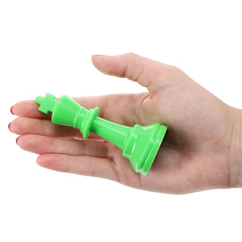 WE Games Color Bright Plastic Staunton Tournament Chess Pieces with 3.75 in. King - Half Chess Set of Chess Pieces Only, Neon Green - color: Neon Green