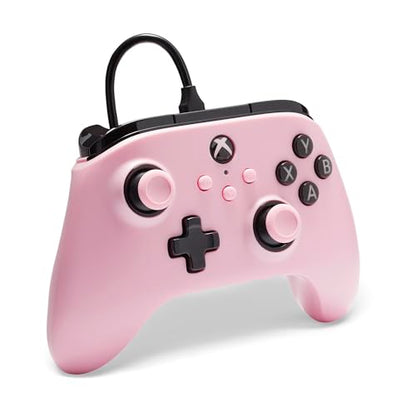 PowerA Wired Controller for Xbox Series X|S - Pink, gamepad, video game/gaming controller, works with Xbox One, Officially Licensed - style: Pink
