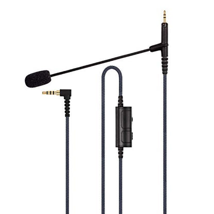 Boom Microphone Cable - Boompro Gaming Mic Compatible with Sennheiser HD598, HD598Cs, HD560s, HD598SE, HD620S, HD400PRO, HD599 Headphones - Xbox One PlayStation PS4 Controller, PC(150CM) - color: Black