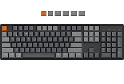 Keychron K10 RGB Full Size Layout Hot-Swappable Mechanical Keyboard for Mac Windows, Multitasking 104-Key Bluetooth Wireless/USB Wired Gaming Keyboard with Keychron Super Red Switch Aluminum Frame - color: Hot-swap Keychron Super Red Switch