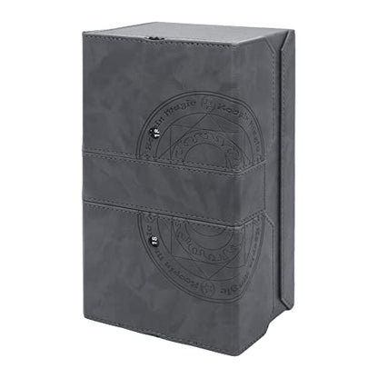 Zoopin 200 Card Deck Box for MTG ,CCG,TCG,Yugioh...With Two Built-in Life Counters and Two Card-trays plus one Dice/Token Tray (Black ) … - color: Black