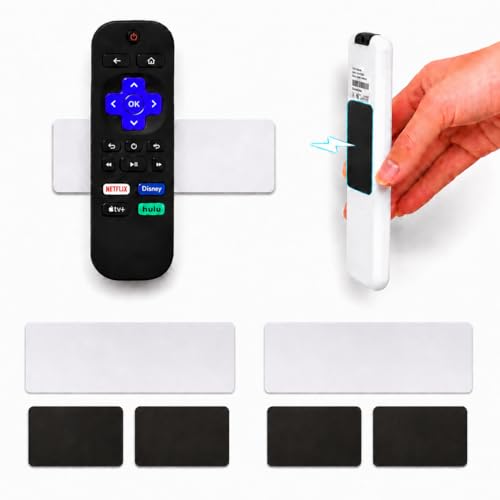 Magnetic Remote Control Holder Kit, Self-Adhesive Wall Mount Organizer for TV & AC Remotes, Flexible Magnetic Strip with Metal Plate, No-Drill, Fits Flat & Curved Surfaces (2 Pack, 2-in-1) - color: 2 Pack, 2-in-1 Kit