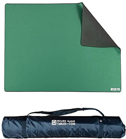 Board Game Playmat [2.5'x4'/Thick Super Cushioned/Stitched Edge/Water Resistant] with Carrying Case - for Tabletop Board Games, Card Games, RPG Games (Small, Green) - color: Green, size: Small (2.5'x4')