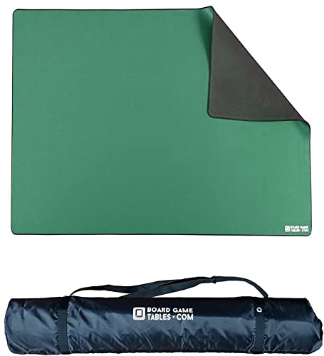 Allplay Board Game Playmat, 2.5'x4', Small, Green | Thick Super Cushioned, Stitched Edge, Water Resistant, with Carrying Case for Board Games, Card Games, RPGs - color: Green, size: Small (2.5'x4')