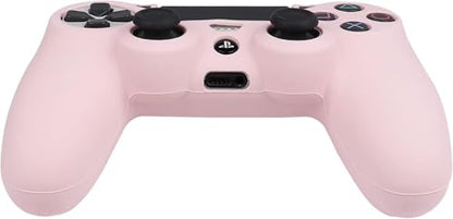 RALAN Pink Controller Skins for PS4, Silicone Controller Cover Skin Protector Compatible with PS4 Slim/PS4 Pro Controller (Pink Pro Thumb Grip x 6,Skull Cap Grip x 2)(Camouflage +White - color: PurePink