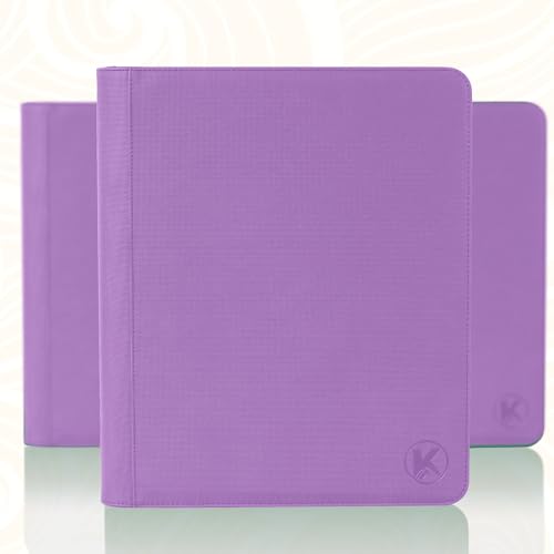 Top loader Binder - Holds 324+ Top Loaders for Cards, 9 Pocket Top Loader Binders with Sleeves for 3" x 4" Rigid Card Holders for Baseball, Football and other Cards (Light Purple) - color: Light Purple