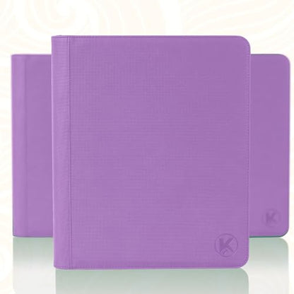 Top loader Binder - Holds 324+ Top Loaders for Cards, 9 Pocket Top Loader Binders with Sleeves for 3" x 4" Rigid Card Holders for Baseball, Football and other Cards (Light Purple) - color: Light Purple