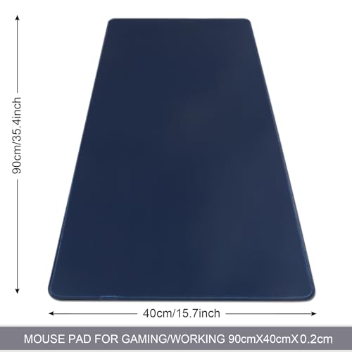 XXL Gaming Mouse Pad 35.4x15.7 Professional Large Mouse Pad & Computer Game Mouse Mat-90x40 Darkblueus - color: 90x40 Darkblueus, size: 35.4x15.7x0.1IN