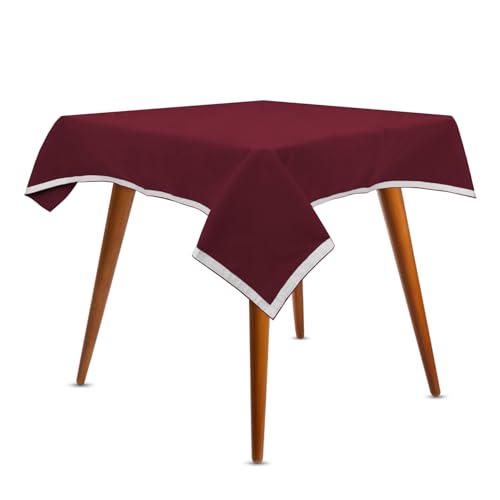 44" Square Sanders Classics Table Cover - Table Cover for Scratch Protection & Noise Reduction- Non-Slip Tablecloth for Cards, Tiles, & Drinks - Ideal for Bridge, Mahjong, Poker, Canasta & Game Nights - color: Burgundy, size: 44" x 44" (Square)