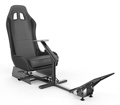 Sim Racing Cockpit with Seat | Compatible with G29 G920 G923 T248X T248 T300RS TX F458 T500RS| Easy to Install Racing Wheel Stand for PS5, Xbox, PC Gaming (Black/Grey) - color: Black/Grey