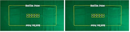 Poker Table Game Mat Layout - 36" x 72" Rectangle Las Vegas Style Green Casino Felts Table Top Cover, Great for Poker Game Night Events Theme Party Fundraisers & Gatherings (Pack of 2) - size: 36" x 72" (Pack of 2), style: Texas Holdem
