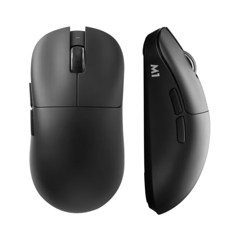 YUNZII M1 PAW3311 Sensor Wireless Gaming Mouse (Black) | 7-Level DPI Adjustment Up to 10000 DPI, Stable 1000Hz polling rate, 60g Lightweight Design, Easy Software for Win & Mac - color: Black