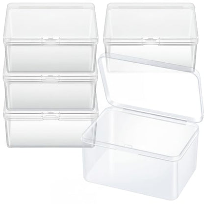 Vicenpal Playing Card Boxes Snaps Closed Clear Plastic Cases Poker Gaming Playing Cards Trading Card Storage Boxes Compatible with MTG TCG 100 Game Cases 4.3 x 2.95 x 2.2 Inches(4 Pcs)
