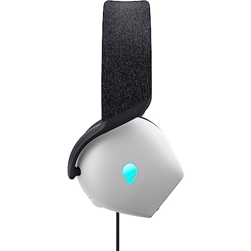 Alienware Wired Gaming Headset AW520H | 6.6 ft Cable, Hi-Res Audio, 20-40000 Hz, Memory Foam, Breathable Fabric, Lunar Light - color: Lunar Light