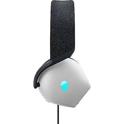 Alienware Wired Gaming Headset AW520H | 6.6 ft Cable, Hi-Res Audio, 20-40000 Hz, Memory Foam, Breathable Fabric, Lunar Light - color: Lunar Light