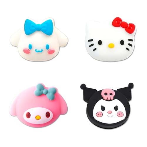 PERFECTSIGHT Cute Thumb Grip Caps for PS5 PS4 Xbox Series X/S Xbox One Switch PRO Controller Steam Deck 4PCS Soft Rubber 3D Thumbsticks Button Joystick Cover Set, Rabbit+Kitty+Dog - color: Multicoloured Sanlio